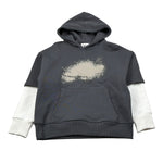 Paolo Pecora Felpa Chiusa con Cappuccio tinta unita con Maniche In Contrasto Grigio per Bambino PP4452 GRIGIO PAOLO PECORA 