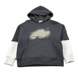 Paolo Pecora Felpa Chiusa con Cappuccio tinta unita con Maniche In Contrasto Grigio per Bambino PP4452 GRIGIO PAOLO PECORA 