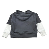 Paolo Pecora Felpa Chiusa con Cappuccio tinta unita con Maniche In Contrasto Grigio per Bambino PP4452 GRIGIO PAOLO PECORA 