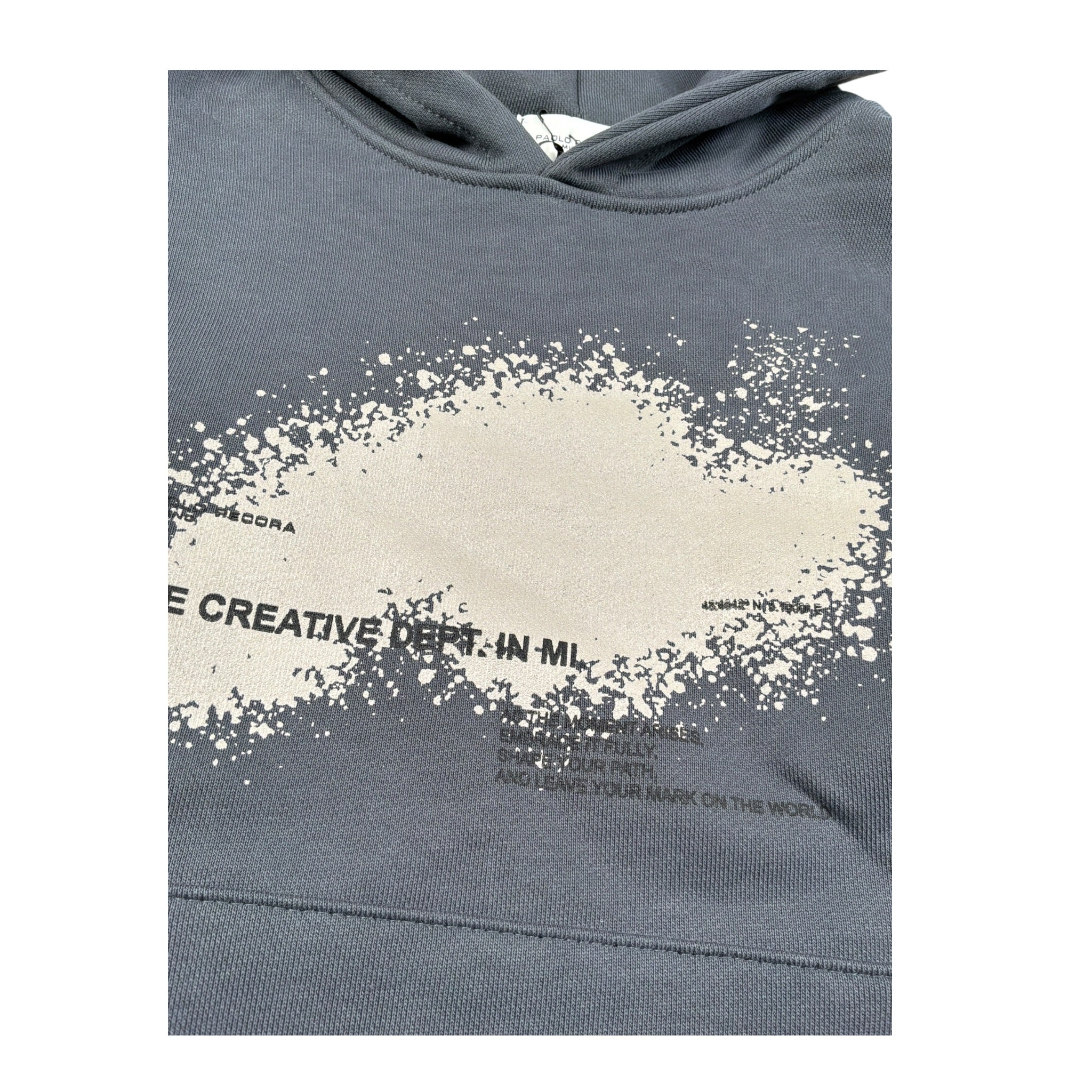 Paolo Pecora Felpa Chiusa con Cappuccio tinta unita con Maniche In Contrasto Grigio per Bambino PP4452 GRIGIO PAOLO PECORA 