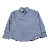 Paolo Pecora Camicia Manica Lunga Fantasia A Righe Azzurro per Bambino PP4453 AZZURRO PAOLO PECORA 