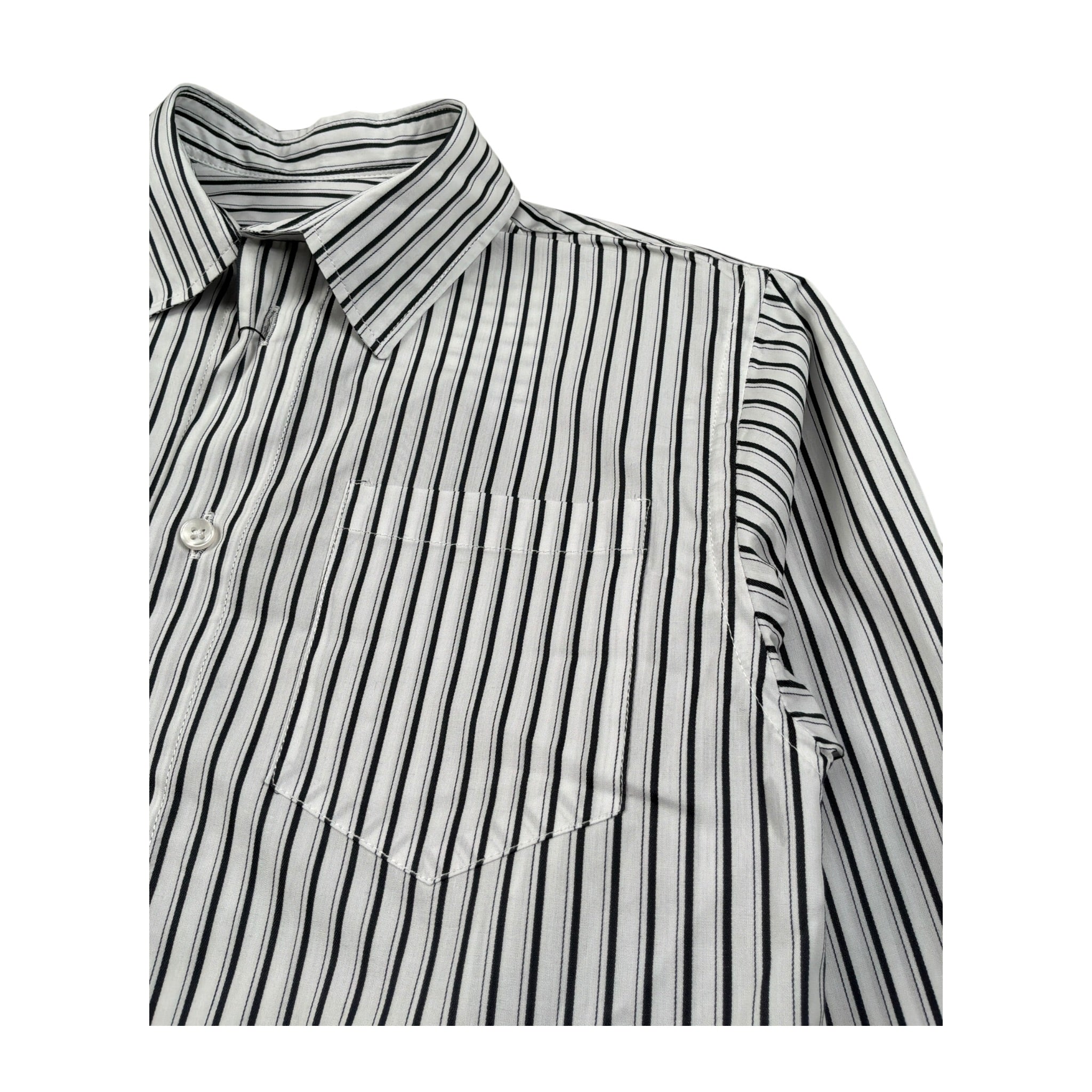 Paolo Pecora Camicia Manica Lunga Fantasia A Righe Bianco/Nero per Bambino PP4455 BIANCO/NERO PAOLO PECORA 