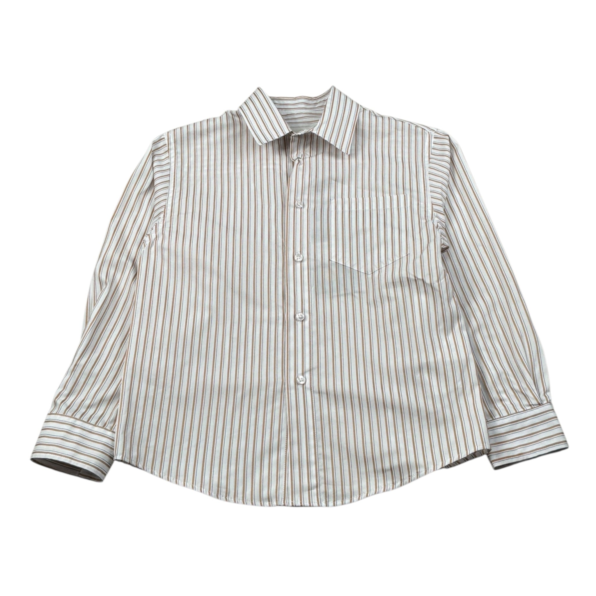 Paolo Pecora Camicia Manica Lunga Fantasia A Righe Panna per Bambino PP4455 PANNA PAOLO PECORA 