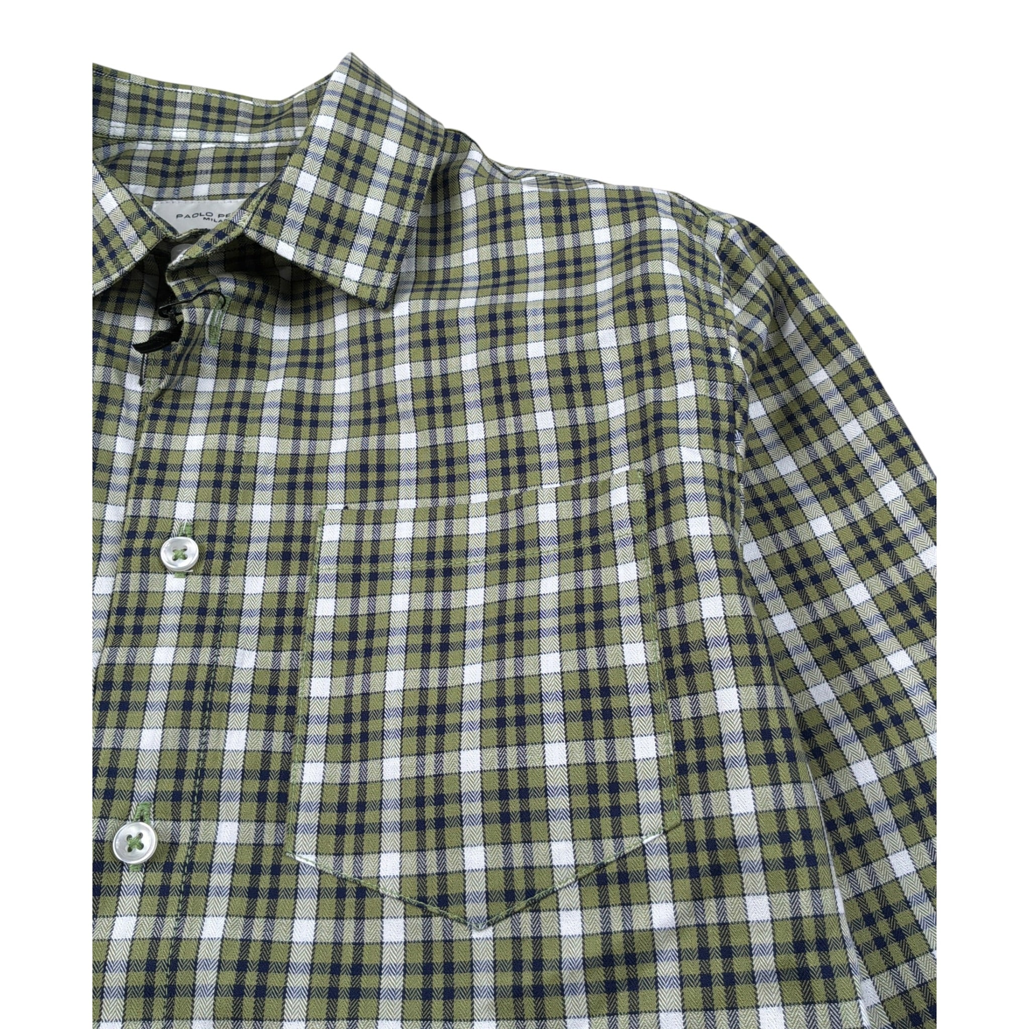 Paolo Pecora Camicia Manica Lunga Stsmpa Fantasia Verde per Bambino PP4458 VERDE PAOLO PECORA 