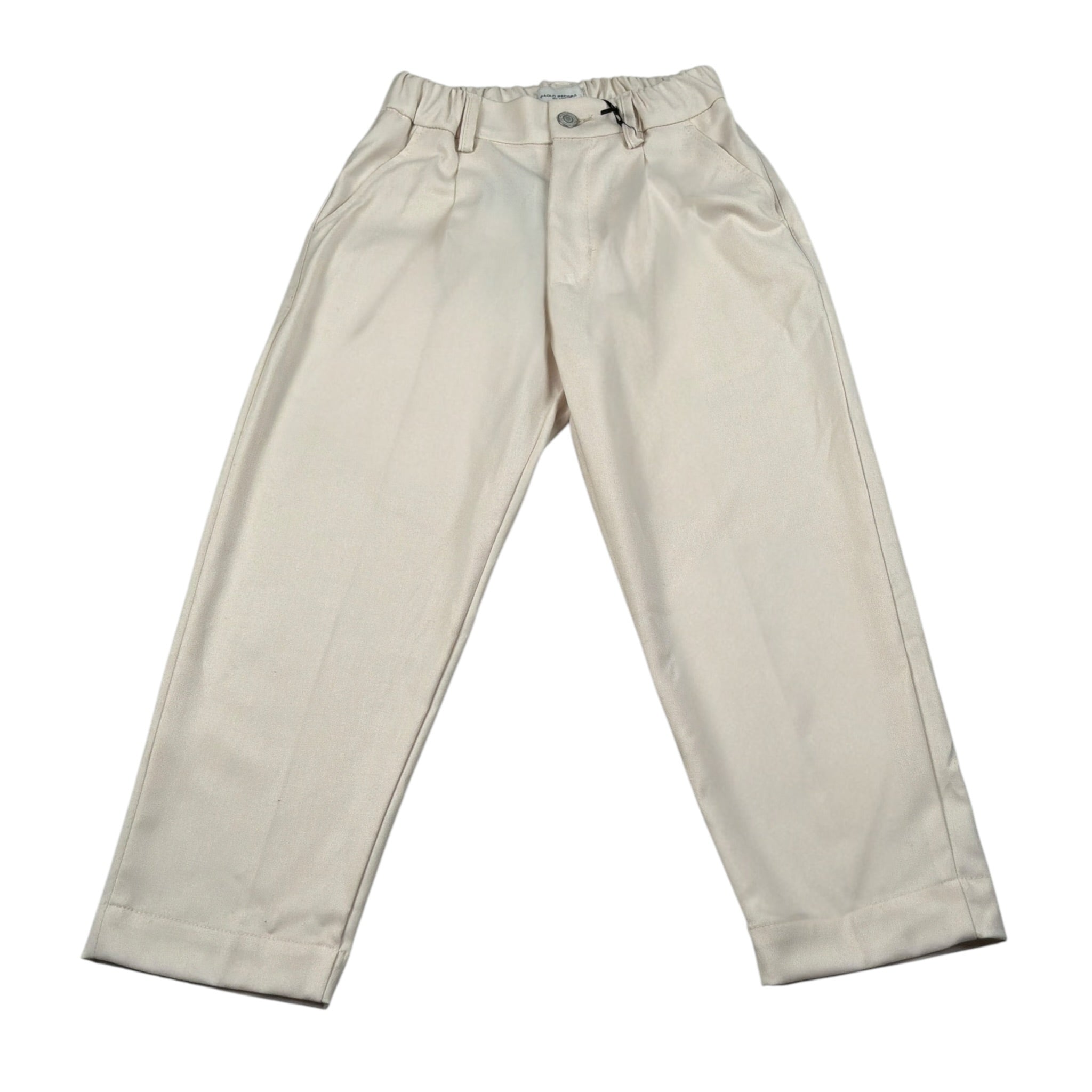 Paolo Pecora Pantalone tinta unita con Elastico In Vita Panna per Bambino PP4483 PANNA PAOLO PECORA 