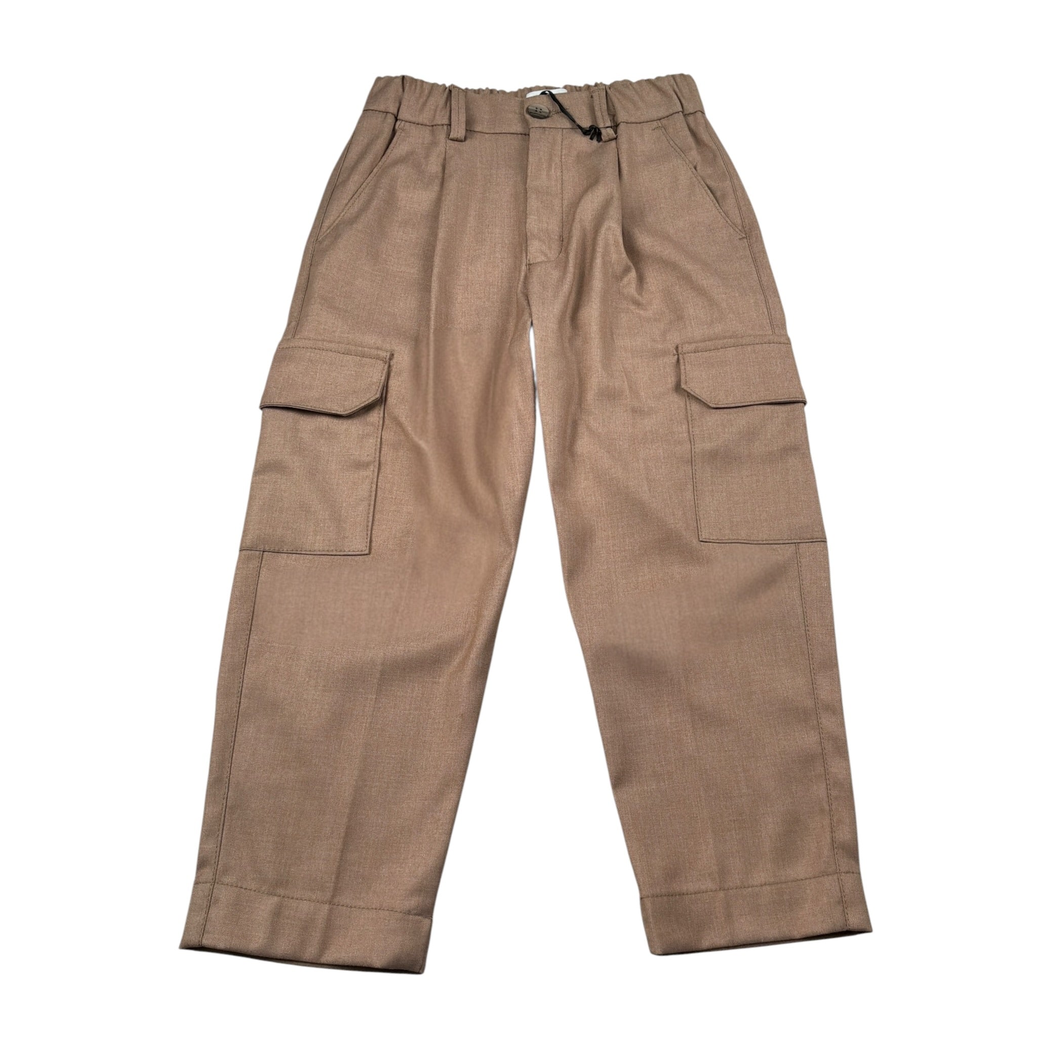 Paolo Pecora Pantalone tinta unita con Elastico Invita Cammello per Bambino PP4484 CAMMELLO PAOLO PECORA 