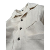 Paolo Pecora Giacca Camicia tinta unita con Bottoni Panna per Bambino PP4492 PANNA PAOLO PECORA 