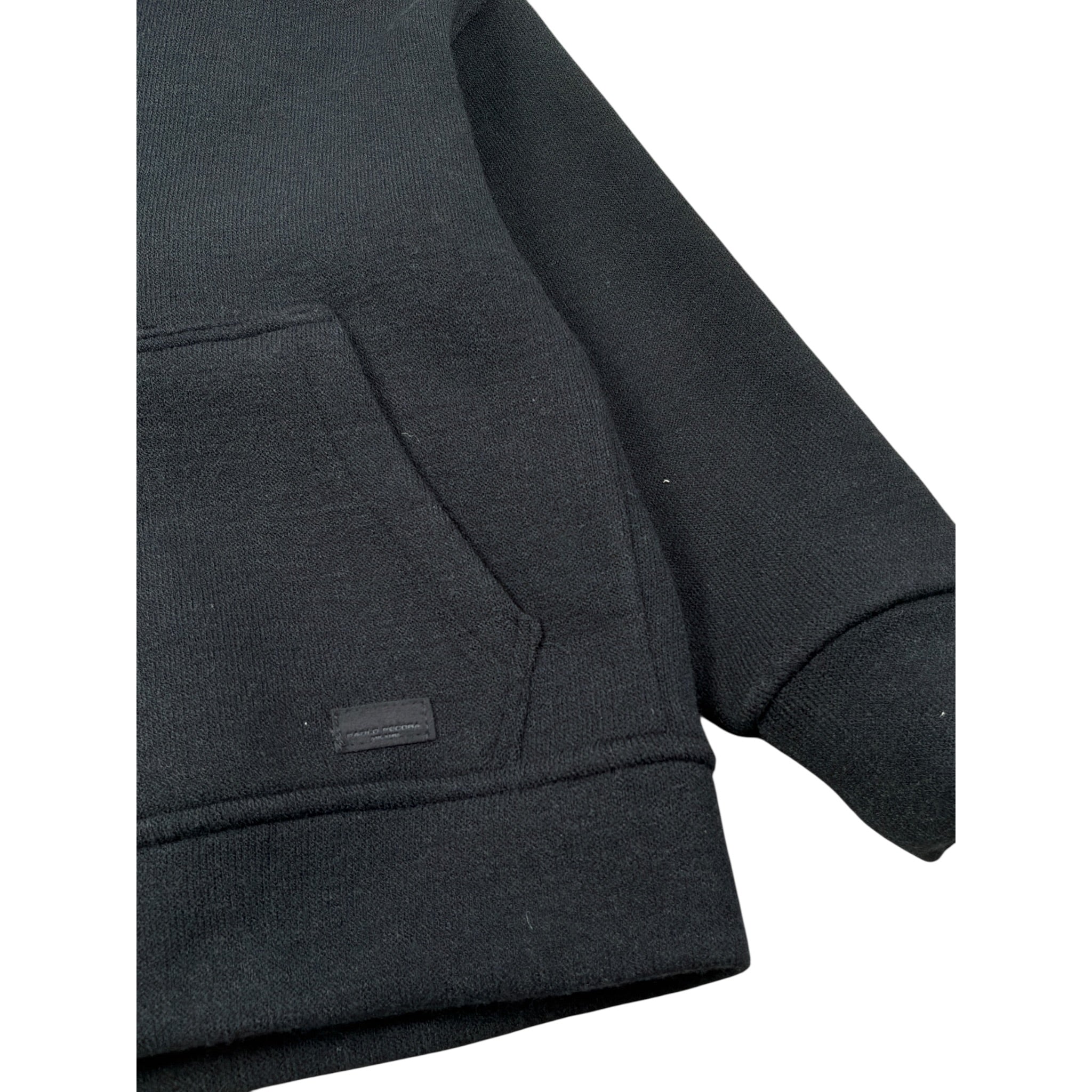 Paolo Pecora Felpa con Zip E Cappuccio tinta unita Nero per Bambino PP4499 NERO PAOLO PECORA 