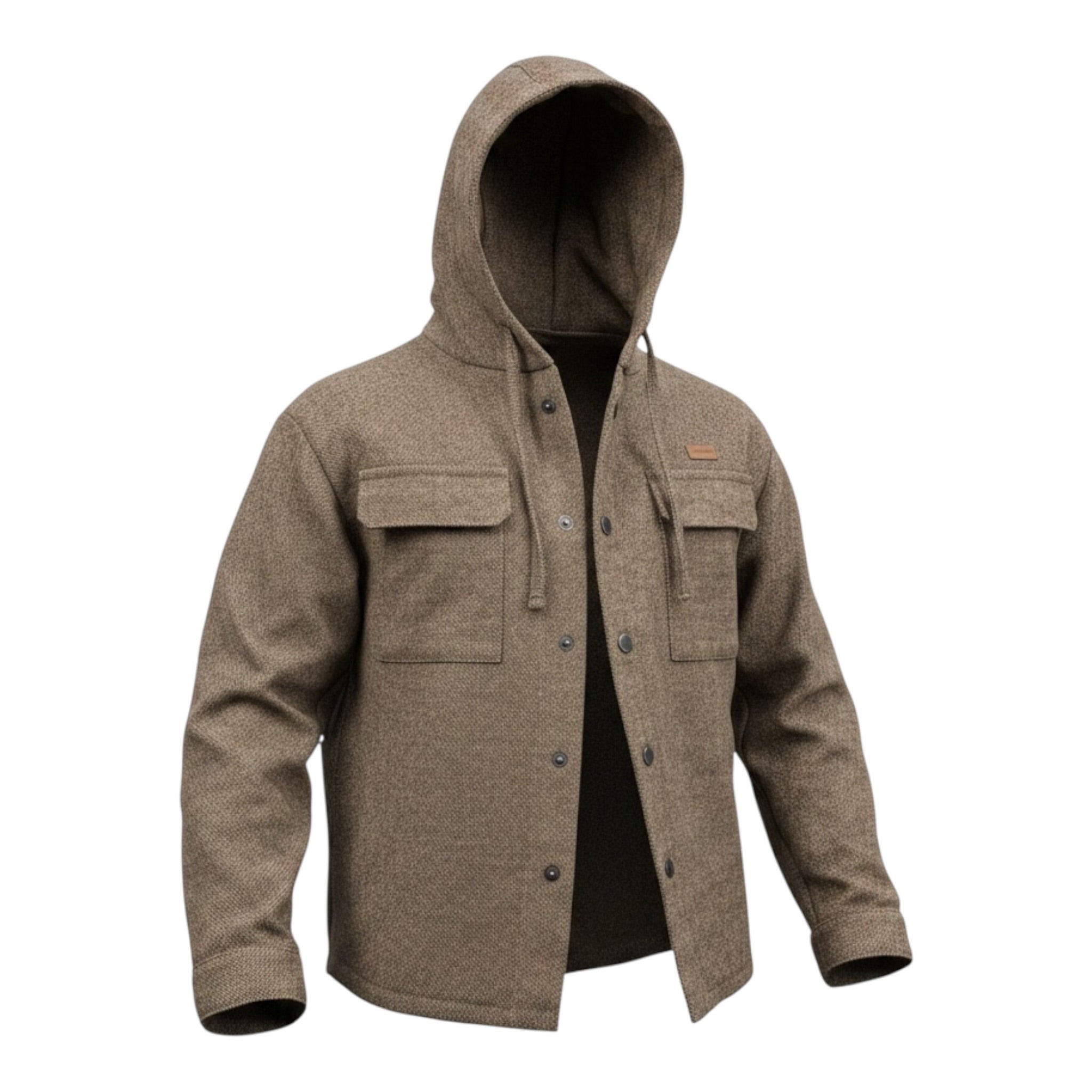 Paolo Pecora Camicia tinta unita con Cappuccio Marrone per Bambino PP4504 MARRONE PAOLO PECORA 