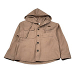 Paolo Pecora Camicia Manica Lunga tinta unita con Cappuccio Cammello per Bambino PP4505 CAMMELLO PAOLO PECORA 