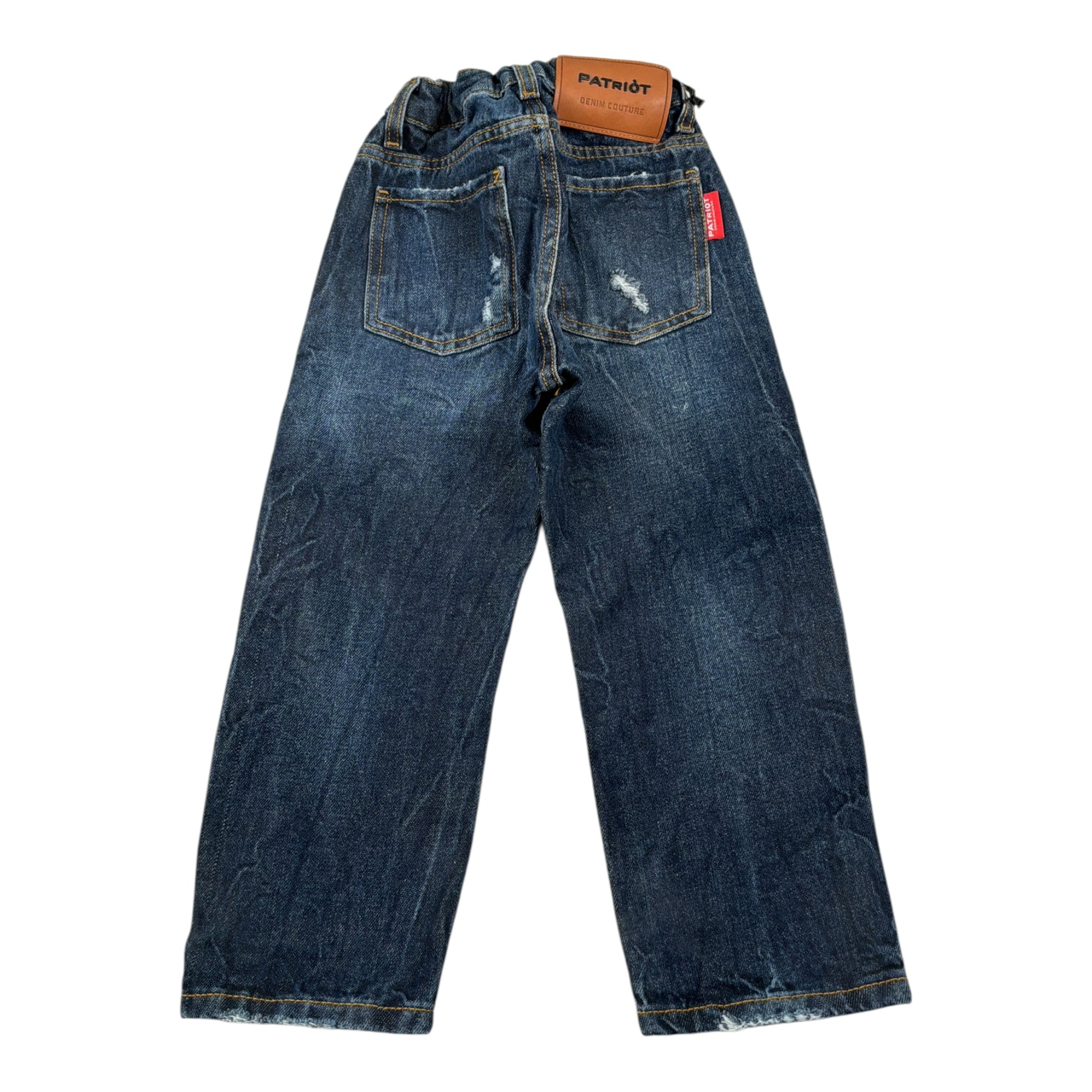 Patriot Jeans tinta unita con Girovita Regolabile Blu per Bambino 25IPBK16 BLU PATRIOT 