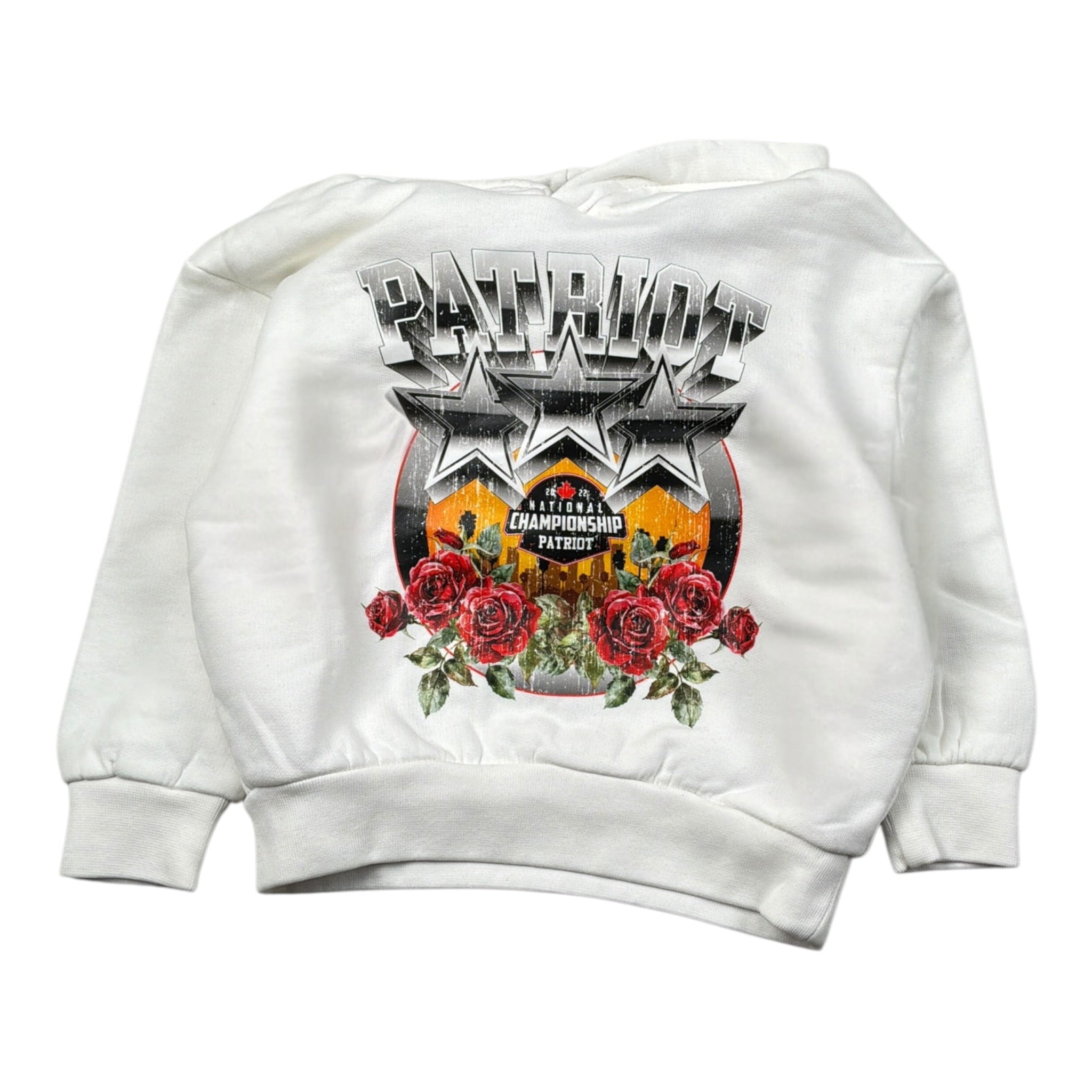 Patriot Felpa tinta unita con Cappuccio E Stampa Bianco per Bambino PFE039 BIANCO PATRIOT 