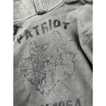 Patriot Felpa tinta unita con Stampa E Cappuccio Grigio per Bambino PFE040X GRIGIO PATRIOT 