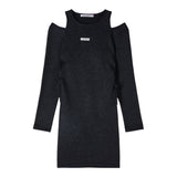 Patrizia Pepe Abito Manica Lunga tinta unita Nero per Bambina 7A0565 NERO PATRIZIA PEPE 