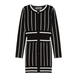 Patrizia Pepe Abito Manica Lunga tinta unita Fantasia A Righe Nero per Bambina 7A0569 NERO PATRIZIA PEPE 