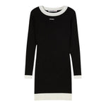 Patrizia Pepe Abito tinta unita con Profili In Contrasto Nero per Bambina 7A0571 NERO PATRIZIA PEPE 