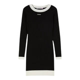 Patrizia Pepe Abito tinta unita con Profili In Contrasto Nero per Bambina 7A0571 NERO PATRIZIA PEPE 