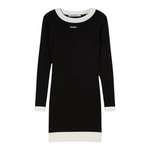 Patrizia Pepe Abito tinta unita con Profili In Contrasto Nero per Bambina 7A0571XX NERO PATRIZIA PEPE 
