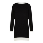 Patrizia Pepe Abito tinta unita con Profili In Contrasto Nero per Bambina 7A0571XX NERO PATRIZIA PEPE 