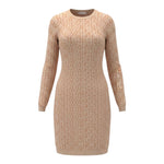 Patrizia Pepe Abito tinta unita Logato In Maglia Beige per Bambina 7A603 BEIGE PATRIZIA PEPE 