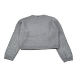 Patrizia Pepe Maglia tinta unita con Brillantini Grigio per Bambina 7K0059 GRIGIO PATRIZIA PEPE 