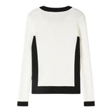 Patrizia Pepe Maglia tinta unita con Profili In Contrasto Bianco per Bambina 7K0063X BIANCO PATRIZIA PEPE 