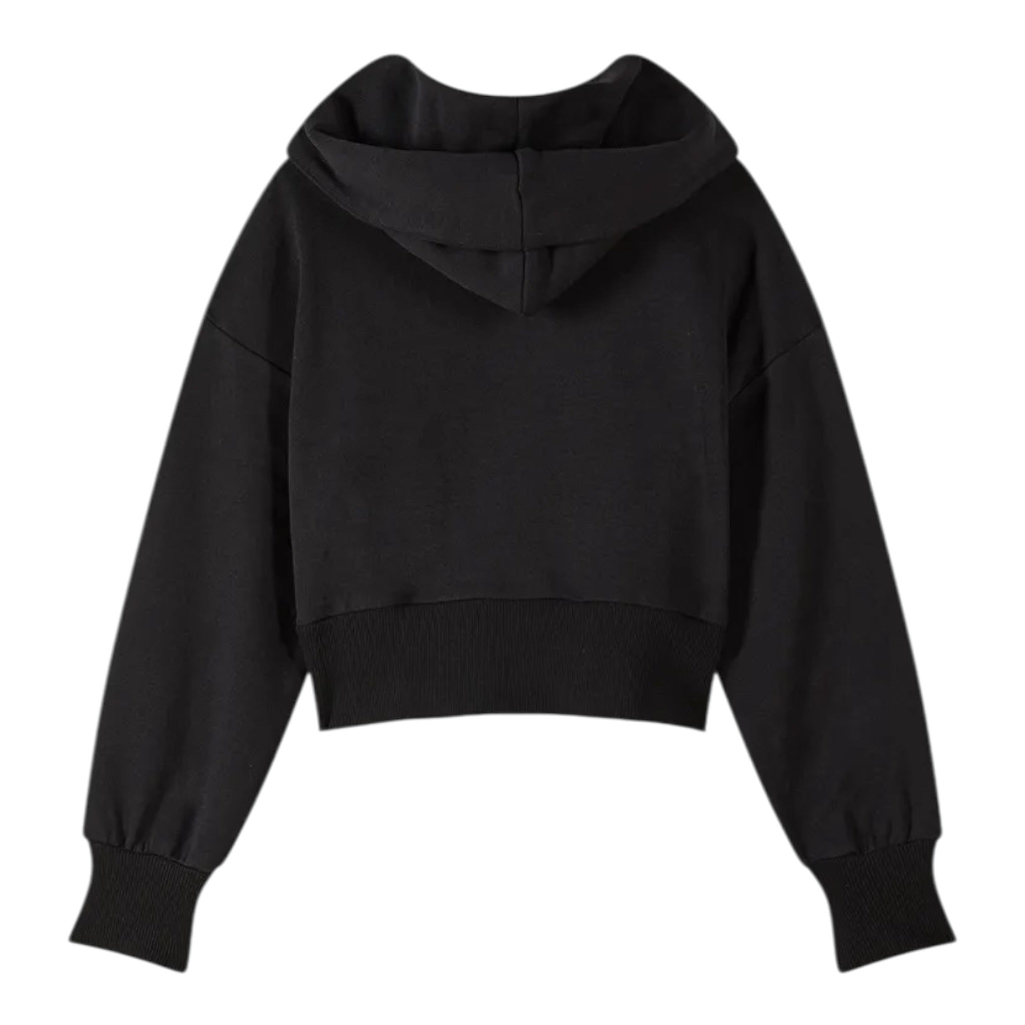 Patrizia Pepe Felpa tinta unita con Zip E Cappuccio Nero per Bambina 7M0823 NERO PATRIZIA PEPE 