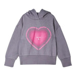 Patrizia Pepe Felpa tinta unita con Cappuccio E Stampa Grigio per Bambina 7M0934 GRIGIO PATRIZIA PEPE 