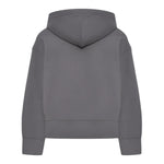 Patrizia Pepe Felpa tinta unita con Cappuccio E Stampa Grigio per Bambina 7M0934 GRIGIO PATRIZIA PEPE 