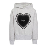 Patrizia Pepe Felpa tinta unita con Cappuccio E Stampa Grigio per Bambina 7M0934X GRIGIO PATRIZIA PEPE 