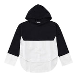 Patrizia Pepe Felpa Chiusa con Cappuccio Tinta Nita Nero per Bambina 7M0947 NERO PATRIZIA PEPE 