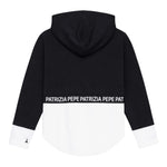 Patrizia Pepe Felpa Chiusa con Cappuccio tinta unita Nero per Bambina 7M0947X NERO PATRIZIA PEPE 