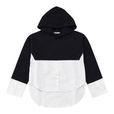 Patrizia Pepe Felpa Chiusa con Cappuccio Tinta Nita Nero per Bambina 7M0947XX NERO PATRIZIA PEPE 