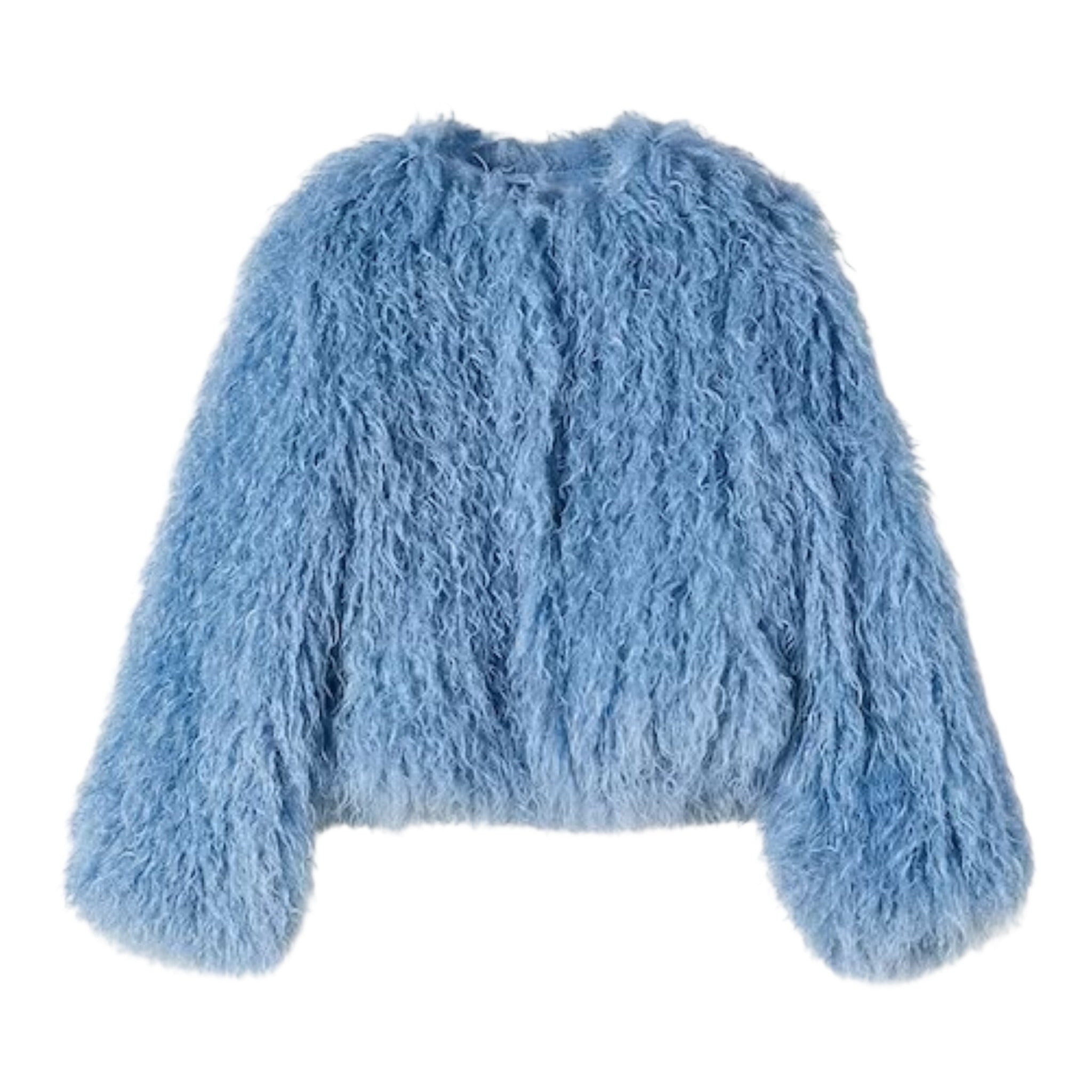 Patrizia Pepe Pelliccia tinta unita Azzurro per Bambina 7O0041X AZZURRO PATRIZIA PEPE 