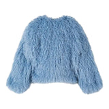 Patrizia Pepe Pelliccia tinta unita Azzurro per Bambina 7O0041X AZZURRO PATRIZIA PEPE 