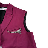 Patrizia Pepe Gilet tinta unita Monopetto Bordeaux per Bambina 7S0284 BORDEAUX PATRIZIA PEPE 