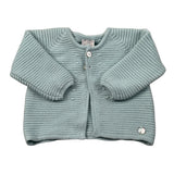 Paz Rodriguez Cardigan tinta unita Verde Acqua per Neonato 00141240 VERDE ACQUA PAZ RODRIGUEZ 