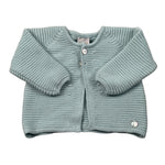 Paz Rodriguez Cardigan tinta unita Verde Acqua per Neonato 00141240 VERDE ACQUA PAZ RODRIGUEZ 