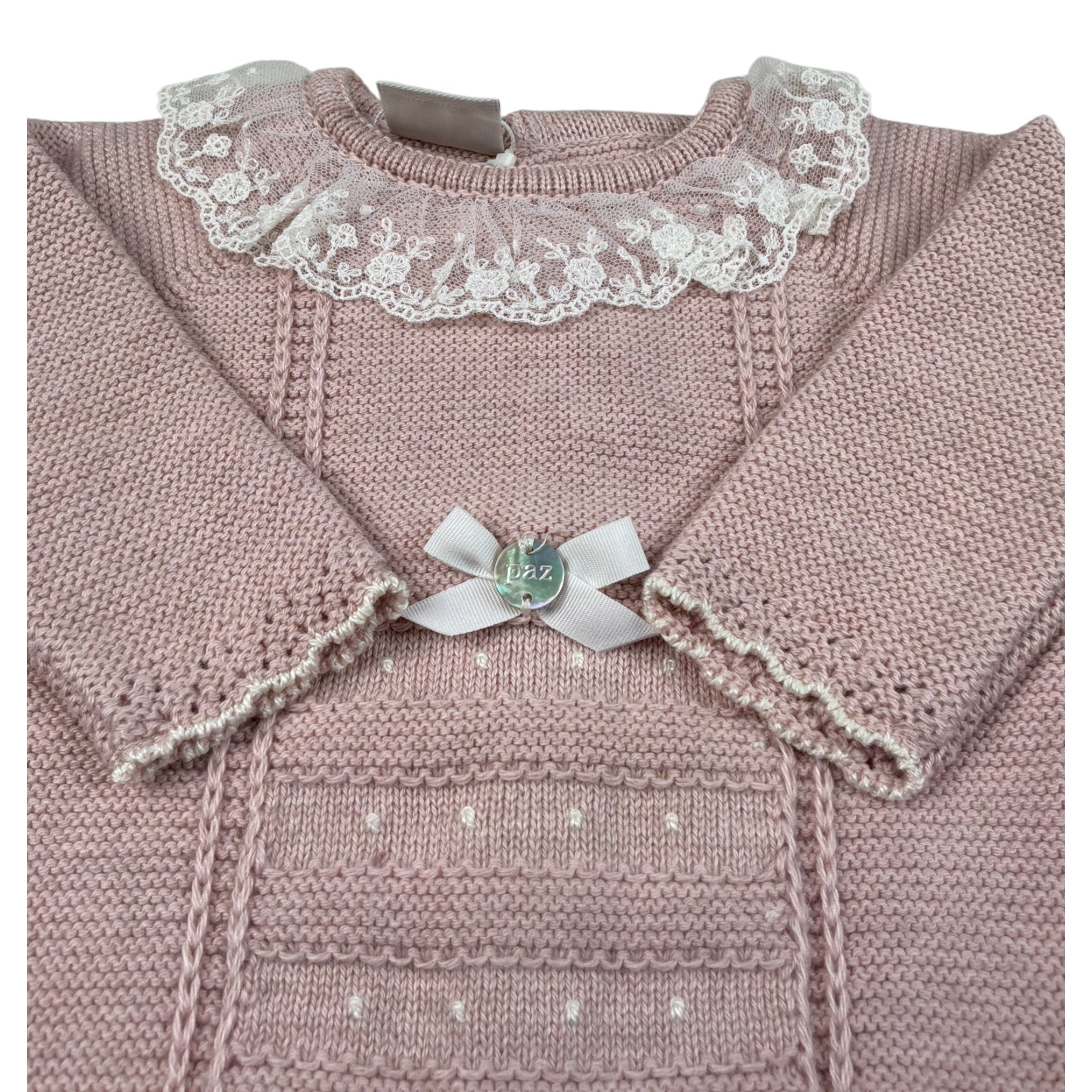 Paz Rodriguez Completo 2 Pezzi Maglia-Ghettina tinta unita Rosa per Neonata 003122075 ROSA PAZ RODRIGUEZ 