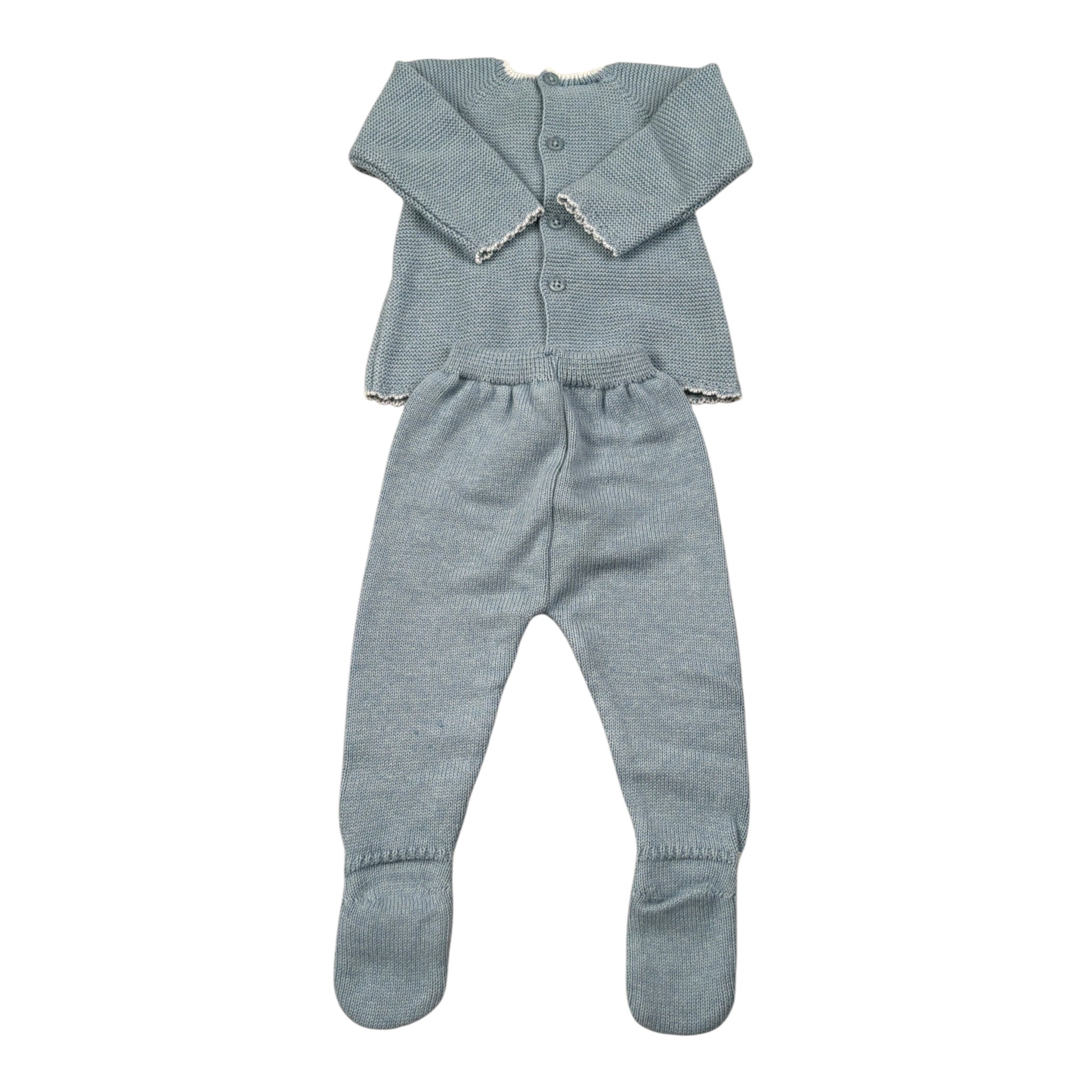 Paz Rodriguez Completo 3 Pezzi Maglia-Ghettina-Cappello Azzurro per Neonato 003122205 AZZURRO PAZ RODRIGUEZ 