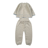 Paz Rodriguez Completo 2Pz Maglia-Pantalone con Ricami Beige per Neonata 003123089 BEIGE PAZ RODRIGUEZ 