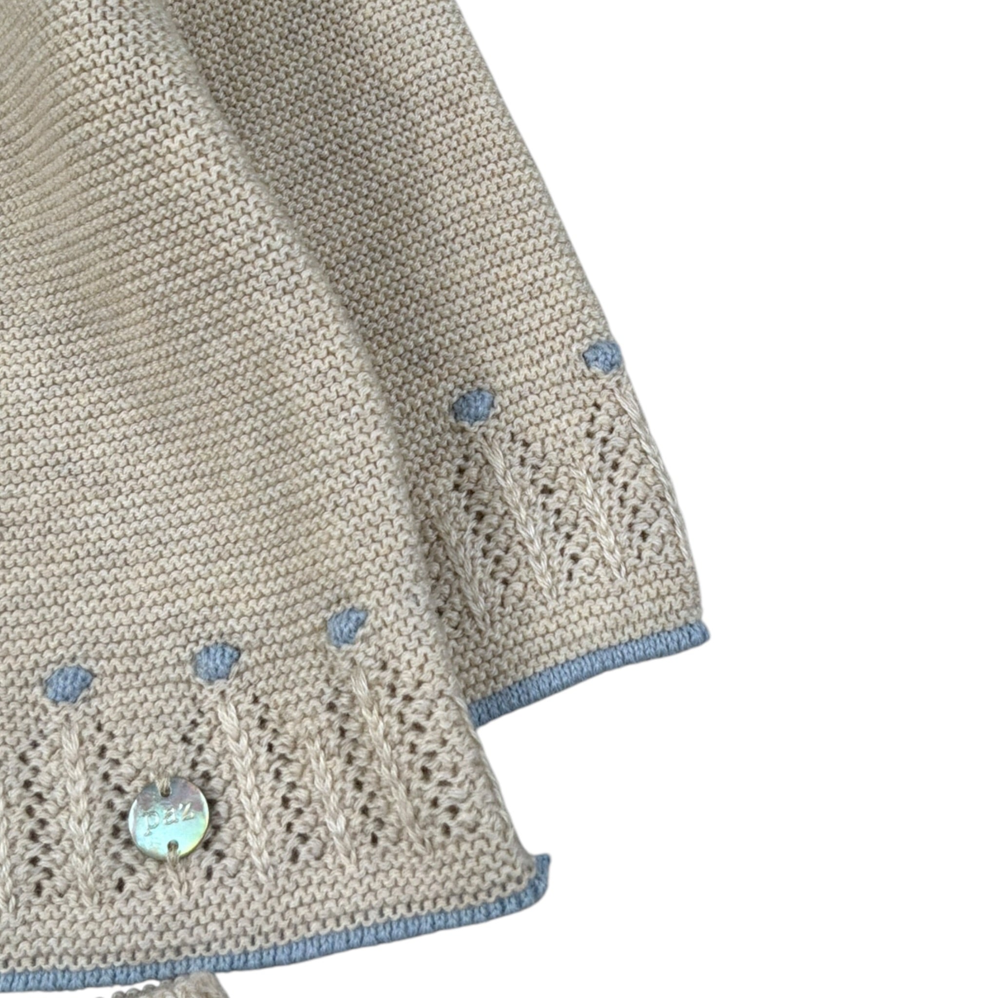 Paz Rodriguez Completo 2Pz Maglia-Pantalone con Ricami Beige per Neonata 003123089 BEIGE PAZ RODRIGUEZ 