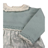 Paz Rodriguez Abito Bicolore con Culotte Verde Acqua per Neonata 004112139 VERDE ACQUA PAZ RODRIGUEZ 
