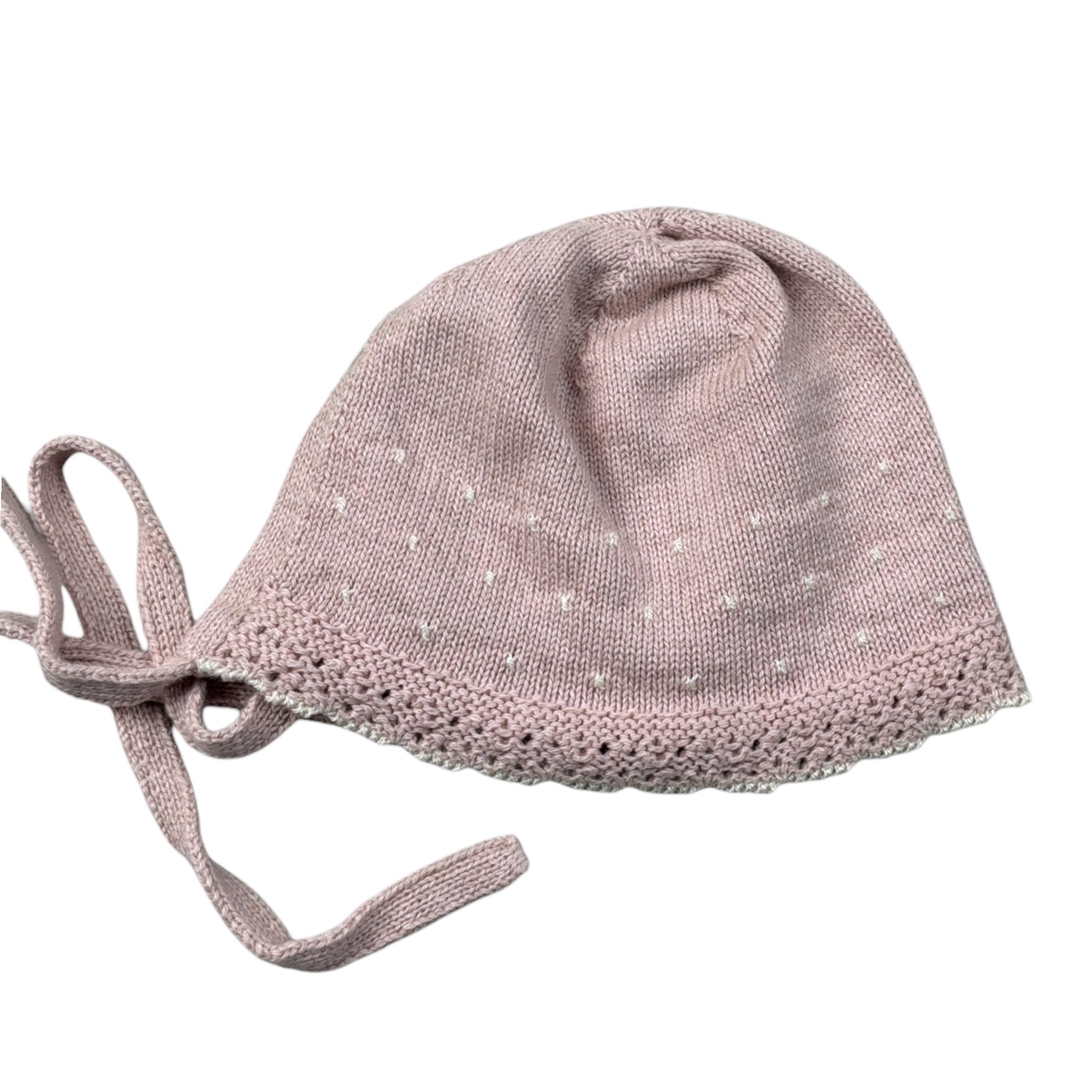Paz Rodriguez Cappello tinta unita con Ricami Rosa per Neonata 011122077 ROSA PAZ RODRIGUEZ 