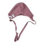 Paz Rodriguez Cappello tinta unita con Ricami Rosa per Neonata 01132842 ROSA PAZ RODRIGUEZ 