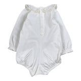 Paz Rodriguez Body tinta unita con Colletto Bianco per Neonata 020191027 BIANCO PAZ RODRIGUEZ 