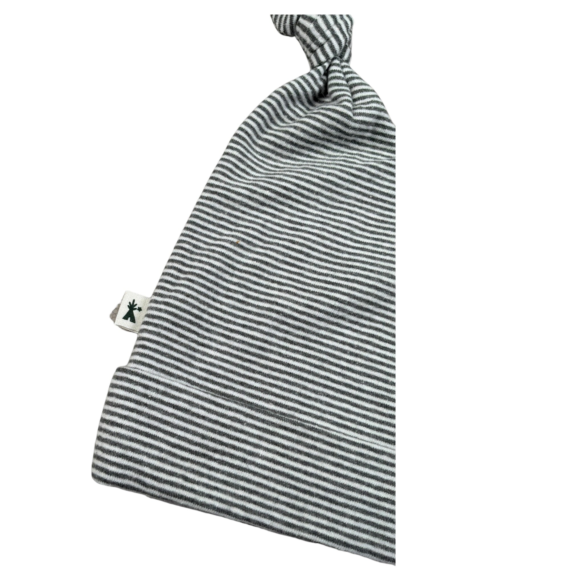 Petit - Indi Cappello Fantasia A Righe Grigio per Neonato AW24A9734 GRIGIO PETIT - INDI 