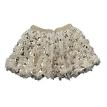 Petit Posh Gonna tinta unita con Paillettes Beige per Bambina GFJF25168GO BEIGE PETIT POSH 