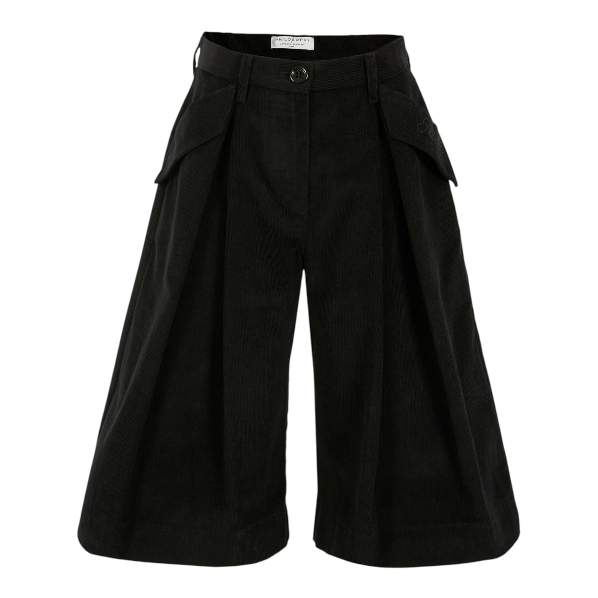 Philosophy Pantalone tinta unita con Girovita Regolabile Nero per Bambina I1F406X NERO PHILOSOPHY 