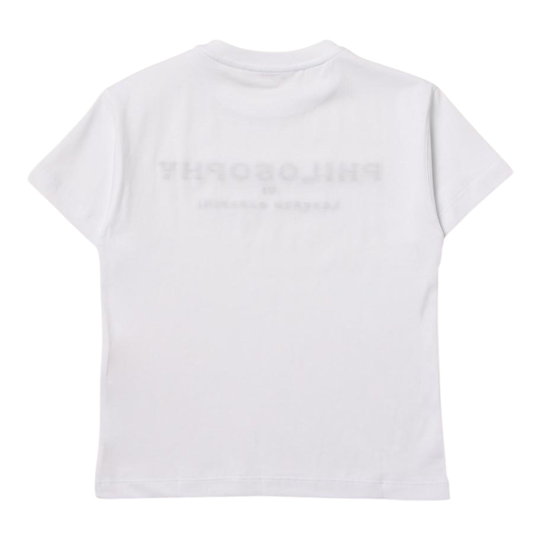 Philosophy T-Shirt tinta unita con Stampa Bianco per Bambina I1F609 BIANCO PHILOSOPHY 